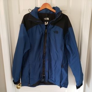 North Face Hyvent Black Blue Zip Up Ski Jacket RN61661 Men’s XL